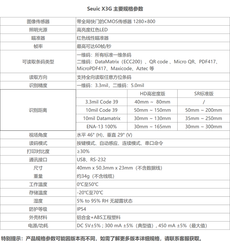 東大Seuic X3G規(guī)格圖